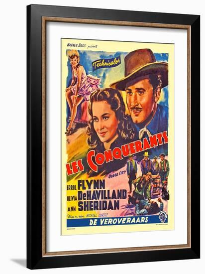 Dodge City, Spanish Movie Poster, 1939-null-Framed Premium Giclee Print