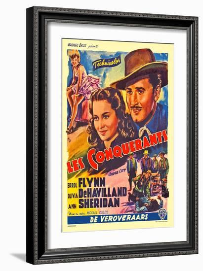 Dodge City, Spanish Movie Poster, 1939-null-Framed Premium Giclee Print