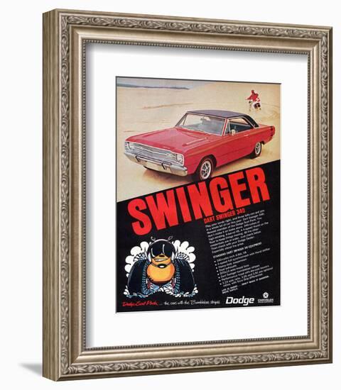 Dodge Dart Swinger 340-null-Framed Art Print