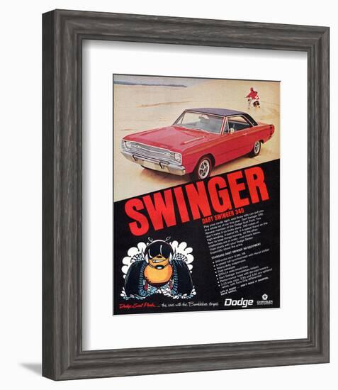 Dodge Dart Swinger 340-null-Framed Art Print