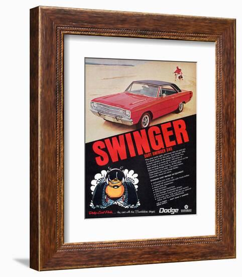 Dodge Dart Swinger 340-null-Framed Art Print