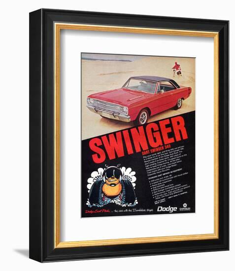 Dodge Dart Swinger 340-null-Framed Art Print