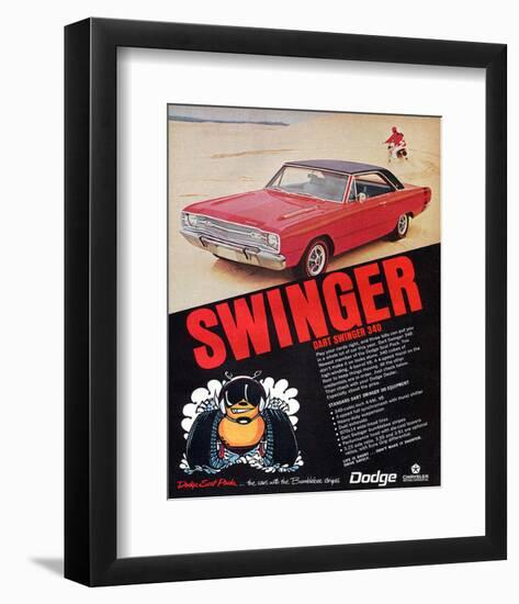 Dodge Dart Swinger 340-null-Framed Art Print