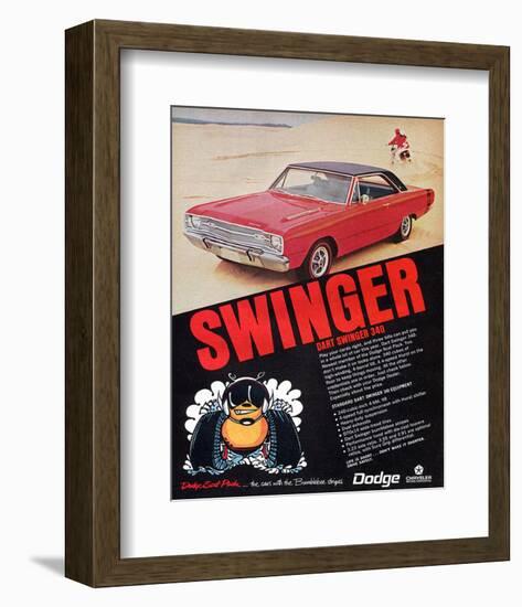 Dodge Dart Swinger 340-null-Framed Art Print