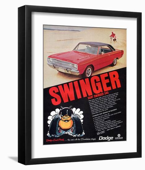 Dodge Dart Swinger 340-null-Framed Art Print