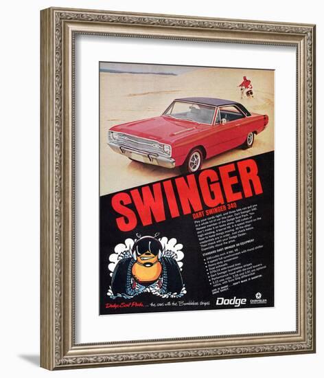 Dodge Dart Swinger 340-null-Framed Art Print