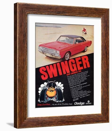 Dodge Dart Swinger 340-null-Framed Art Print