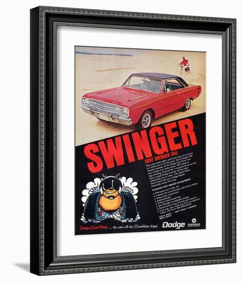 Dodge Dart Swinger 340-null-Framed Art Print