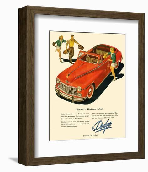 Dodge - Success Without Limit-null-Framed Premium Giclee Print