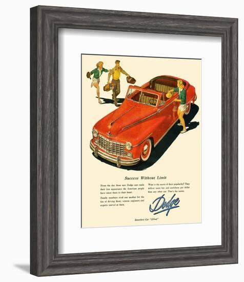 Dodge - Success Without Limit-null-Framed Art Print