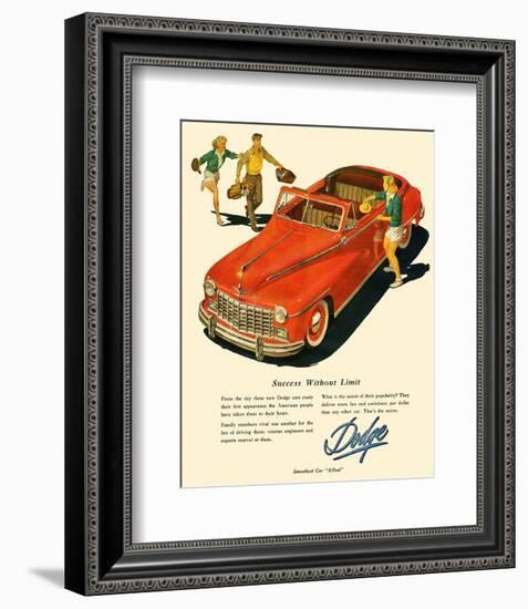 Dodge - Success Without Limit-null-Framed Art Print