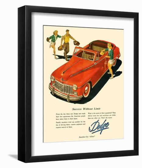 Dodge - Success Without Limit-null-Framed Art Print