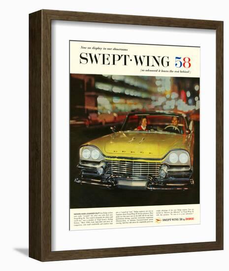 Dodge Swept Wing 58-null-Framed Art Print