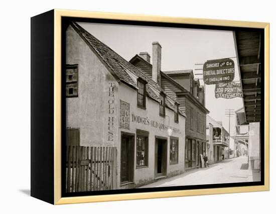 Dodges Old Curiosity Shop, St. George Street, St. Augustine, Fla.-null-Framed Stretched Canvas