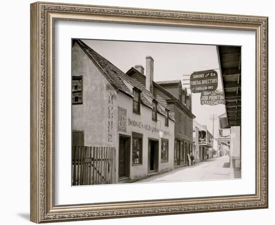 Dodges Old Curiosity Shop, St. George Street, St. Augustine, Fla.-null-Framed Photo
