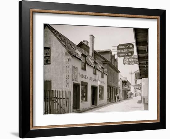 Dodges Old Curiosity Shop, St. George Street, St. Augustine, Fla.-null-Framed Photo