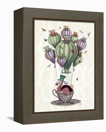 Dodo Balloon with Dragonflies-Fab Funky-Framed Stretched Canvas