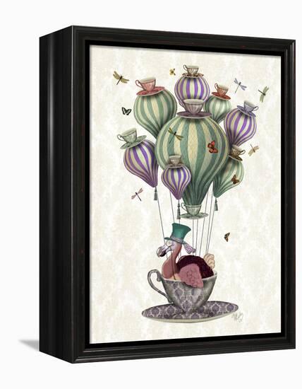 Dodo Balloon with Dragonflies-Fab Funky-Framed Stretched Canvas