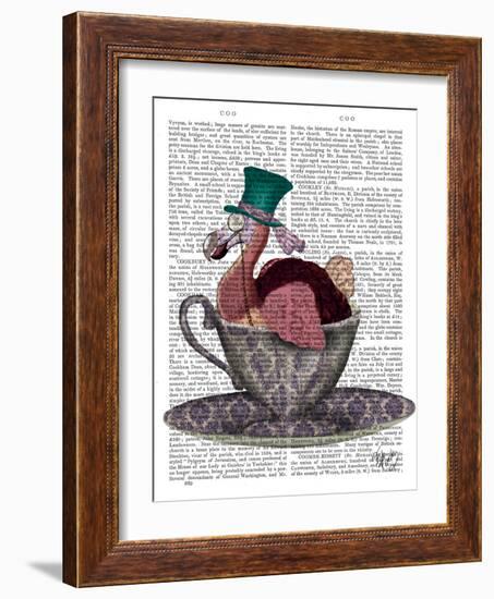 Dodo in Teacup-Fab Funky-Framed Art Print