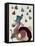 Dodo with Hanging Teacups-Fab Funky-Framed Stretched Canvas