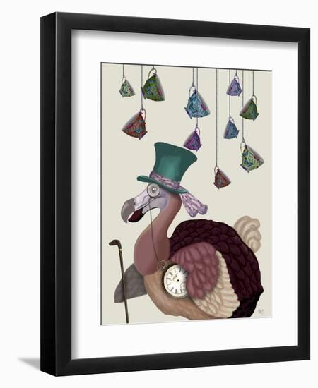 Dodo with Hanging Teacups-Fab Funky-Framed Art Print