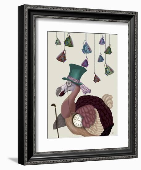 Dodo with Hanging Teacups-Fab Funky-Framed Art Print