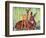 "Doe and Fawn in Forest," June 1, 1940-Paul Bransom-Framed Giclee Print