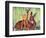 "Doe and Fawn in Forest," June 1, 1940-Paul Bransom-Framed Giclee Print