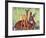 "Doe and Fawn in Forest," June 1, 1940-Paul Bransom-Framed Giclee Print