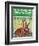 "Doe and Fawn in Forest," Saturday Evening Post Cover, June 1, 1940-Paul Bransom-Framed Giclee Print