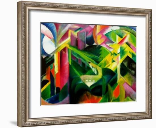 Doe in the Monastery Garden, c.1912-Franz Marc-Framed Art Print