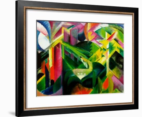 Doe in the Monastery Garden, c.1912-Franz Marc-Framed Art Print