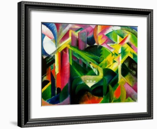 Doe in the Monastery Garden, c.1912-Franz Marc-Framed Art Print