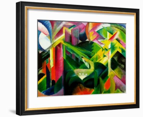 Doe in the Monastery Garden, c.1912-Franz Marc-Framed Art Print