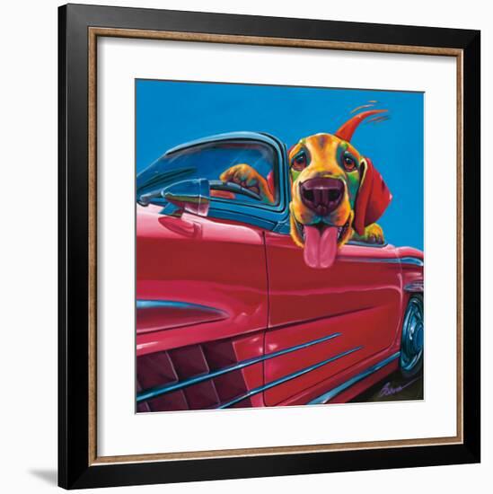 Dog About Town-Ron Burns-Framed Art Print