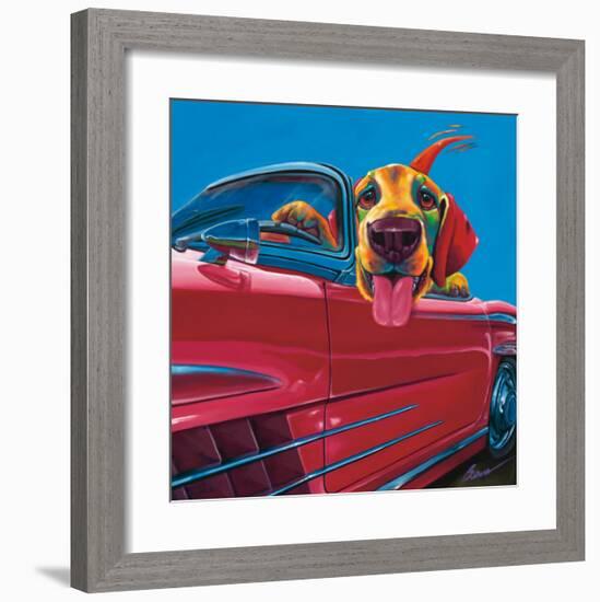 Dog About Town-Ron Burns-Framed Art Print