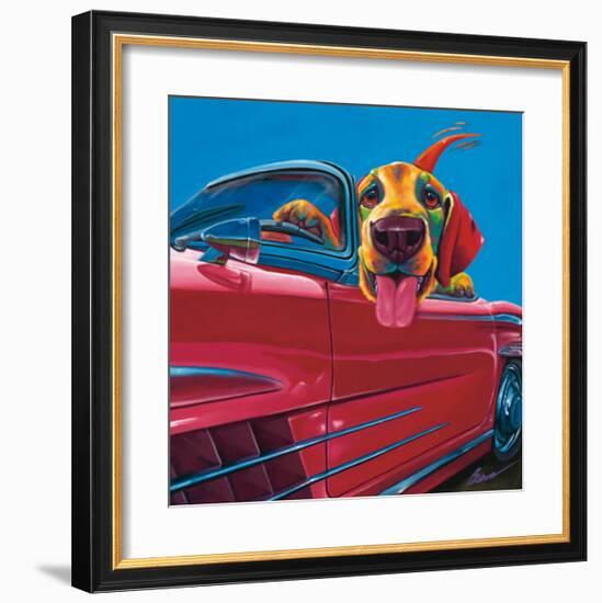 Dog About Town-Ron Burns-Framed Art Print