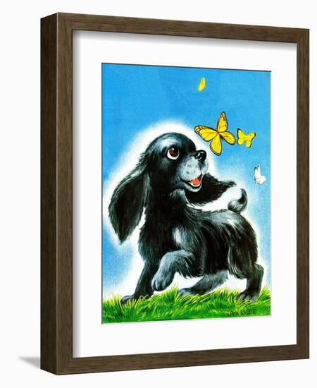 Dog and Butterflies - Jack & Jill-Irma Wilde-Framed Giclee Print