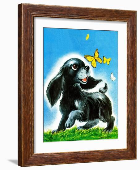 Dog and Butterflies - Jack & Jill-Irma Wilde-Framed Giclee Print