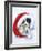 Dog and cat under Santa's hat-MAKIKO-Framed Giclee Print