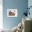Dog and Cats Three Kittens and a Puppy Sitting in Basket-null-Framed Photographic Print displayed on a wall