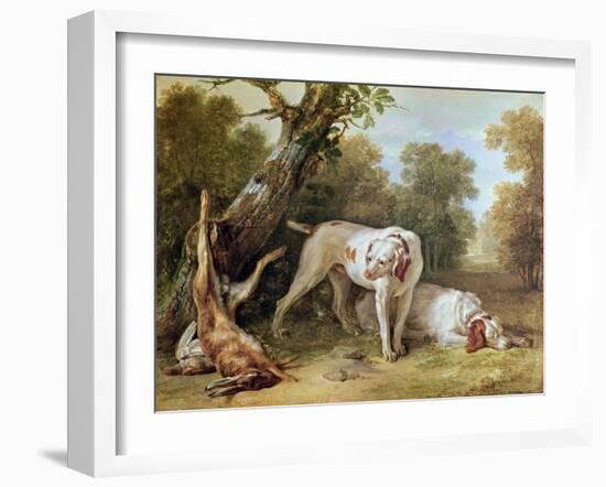 Dog and Hare-Jean-Baptiste Oudry-Framed Giclee Print