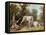 Dog and Hare-Jean-Baptiste Oudry-Framed Premier Image Canvas