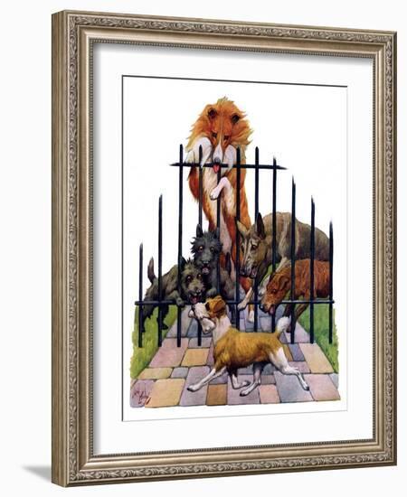 "Dog and His Bone,"March 5, 1927-Robert L. Dickey-Framed Giclee Print