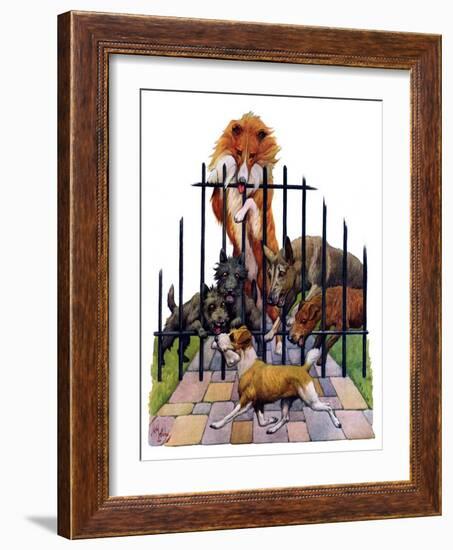 "Dog and His Bone,"March 5, 1927-Robert L. Dickey-Framed Giclee Print