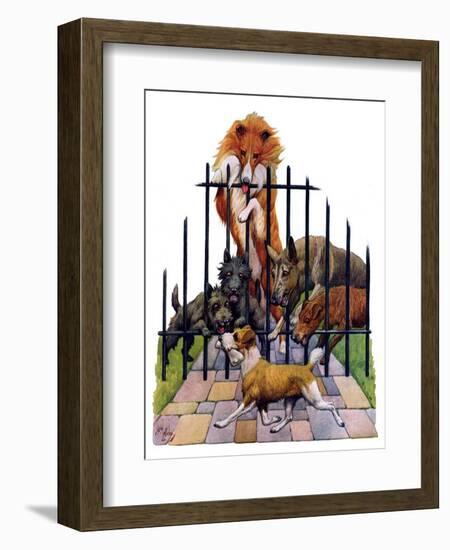 "Dog and His Bone,"March 5, 1927-Robert L. Dickey-Framed Giclee Print