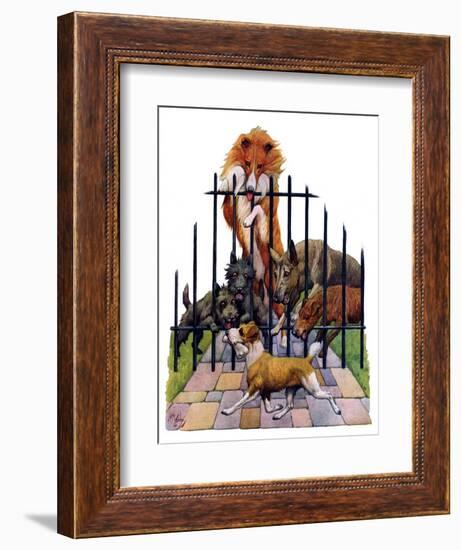 "Dog and His Bone,"March 5, 1927-Robert L. Dickey-Framed Giclee Print