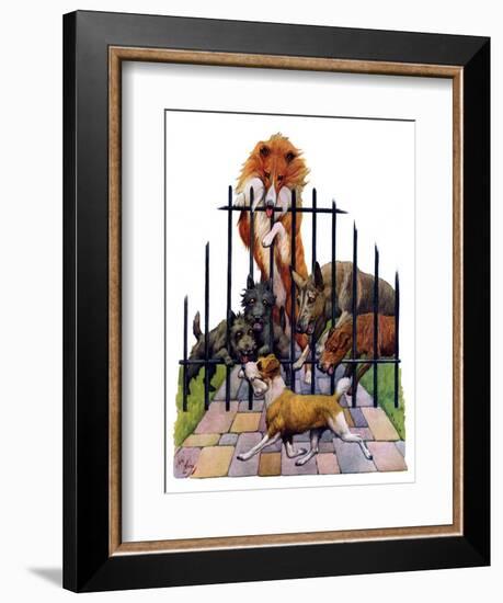 "Dog and His Bone,"March 5, 1927-Robert L. Dickey-Framed Giclee Print