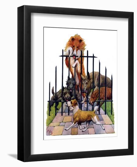 "Dog and His Bone,"March 5, 1927-Robert L. Dickey-Framed Giclee Print