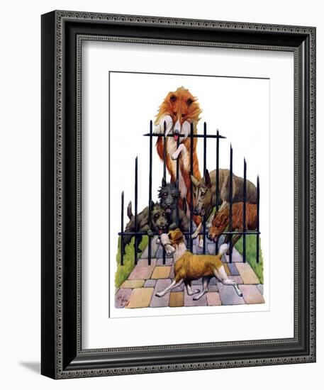 "Dog and His Bone,"March 5, 1927-Robert L. Dickey-Framed Giclee Print